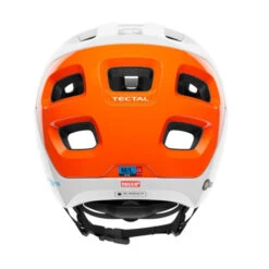 Casque POC Tectal Race SPIN NFC - Blanc Hydrogène-Orange AVIP -Magasin De Vtt Spécialisé casque poc tectal race spin nfc blanc hydrogene orange avip 2